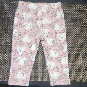 Pink Heart and Leopard Print Kids Leggings